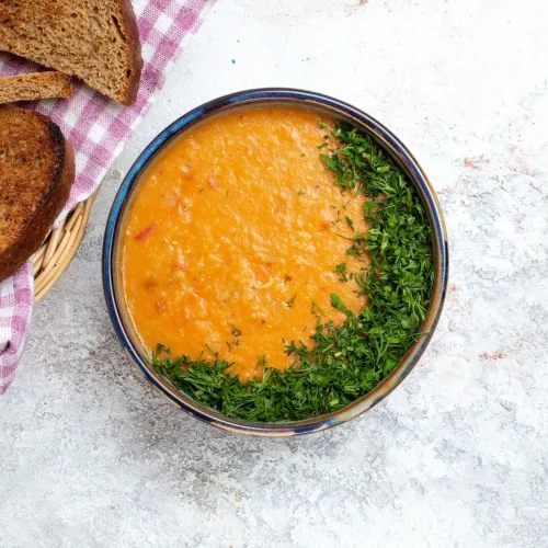 Bol de purée de carottes