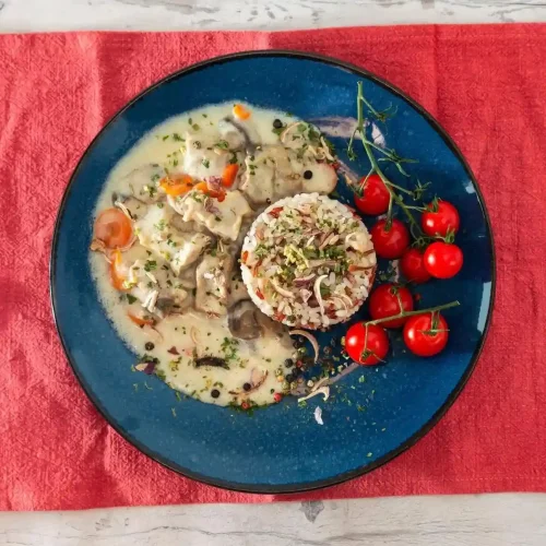 blanquette de veau cookeo vue de haut