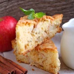 Parts de gâteau aux pommes