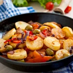 Assiette de pommes de terre à la grecque