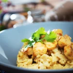 Risotto aux poireaux et poulet