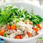 Salade de quinoa et petits pois