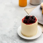 Mini cheesecake avec son coulis de fruits rouges