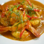 Assiette de gambas à la crème