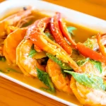 Assiette de gambas sauce
