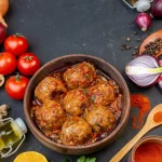 Assiette de boulettes de veau
