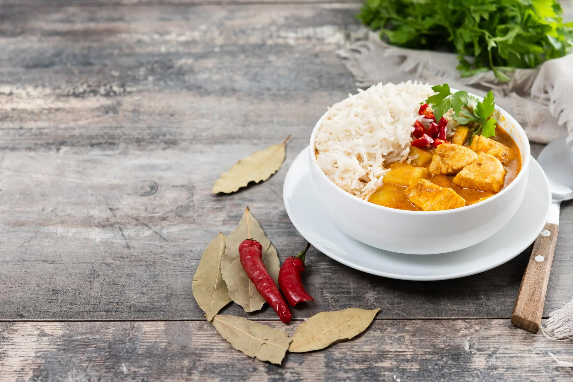 Poulet au curry lait de coco et riz au Cookeo