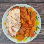 Part de pudding aux abricots