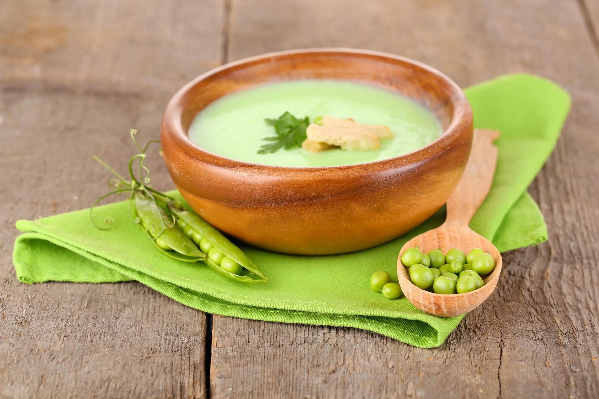 Soupe de petits pois aux lardons au Cookeo