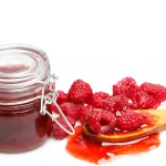 Pot de confiture de frambroises