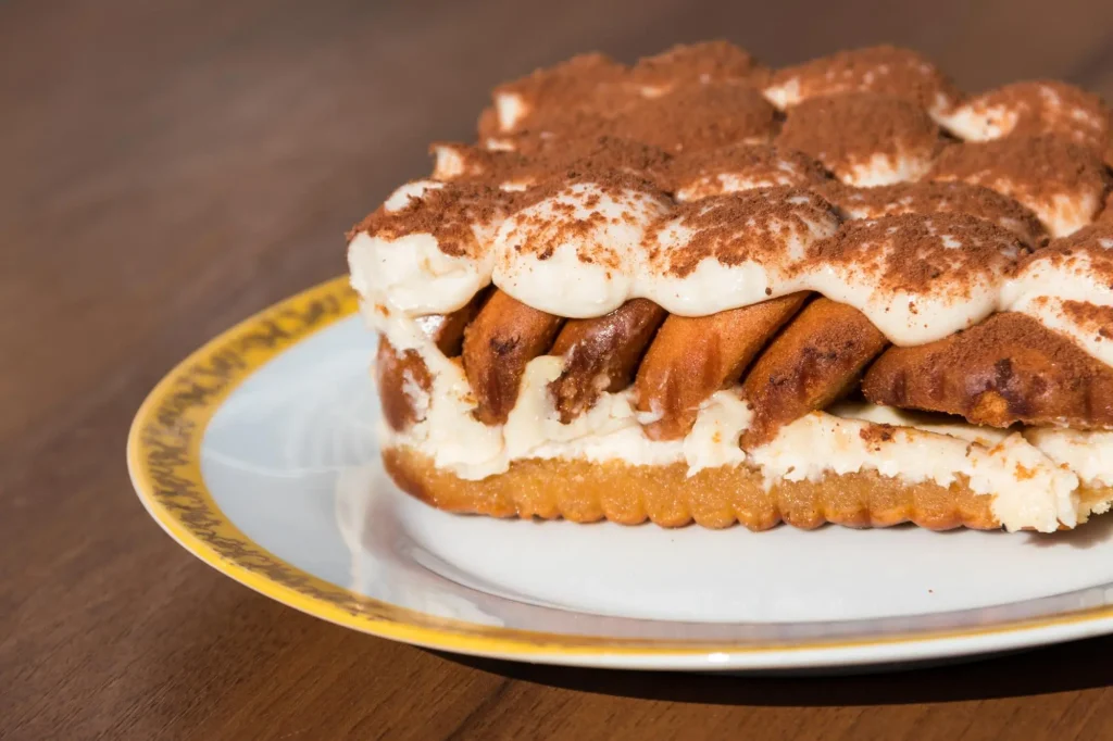Part de tiramisu au spéculoos