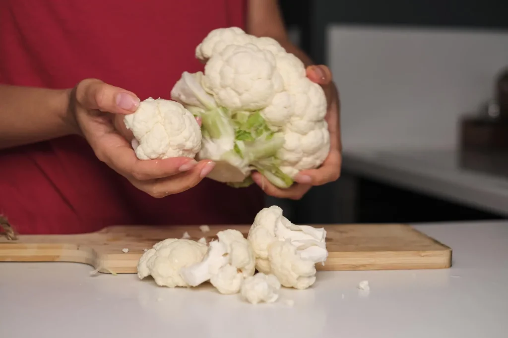 Chou-fleur en préparation