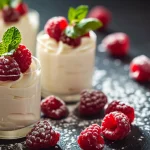 Verrine de crème framboise