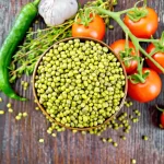 Lentilles vertes nécessaires à cette préparation