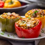 Assiette de poivrons farçis