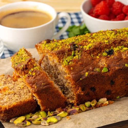 Gâteau pistache et framboises