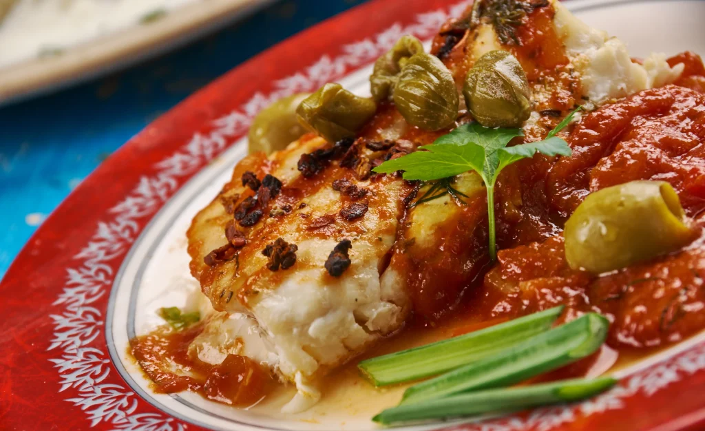 Assiette de morue basquaise