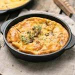 Omelette soufflée aux champignons et fromage