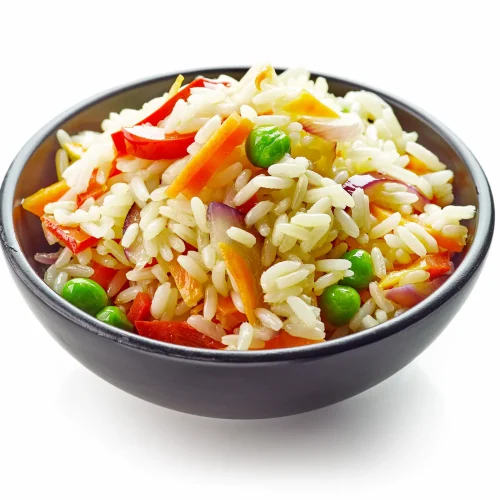 Bol de riz pilaf à la macédoine