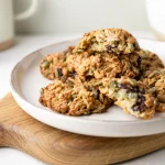 Assiette de cookies avoine et farine de pois chiche