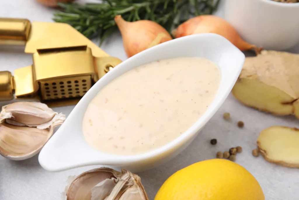 Bol de sauce chablisienne sans vin blanc
